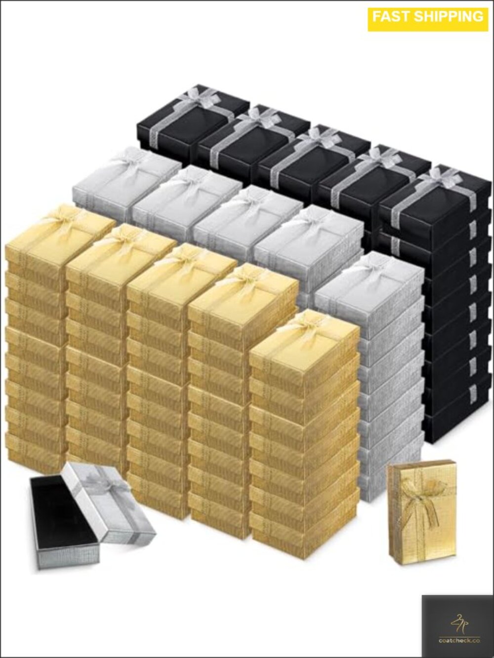 120 Pc Cardboard Jewelry Gift Boxes with Lids for Rings and Earrings